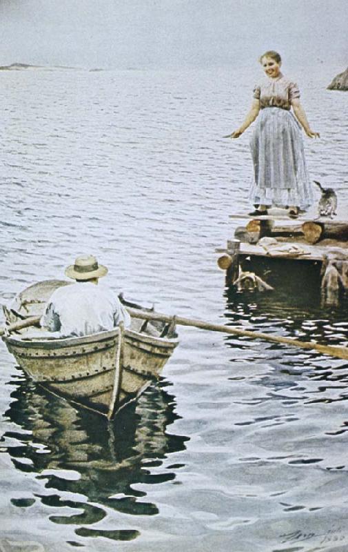 Anders Zorn en siren France oil painting art